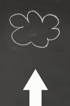 A conceptual image of computer cloud storage