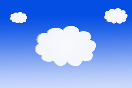 A conceptual image of computer cloud storage