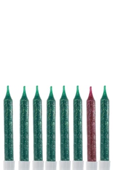 A close up shot of birthday candles