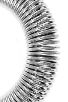 A close up shot of a coil spring