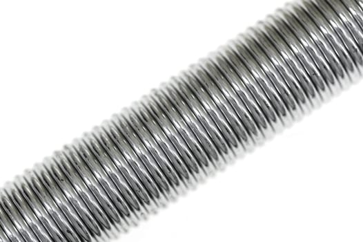 A close up shot of a coil spring