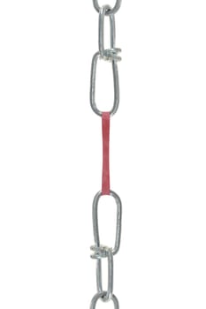 A close up shot of a metal chain