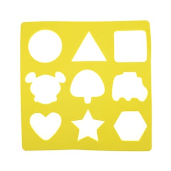 A close up shot of a childs shape finder game