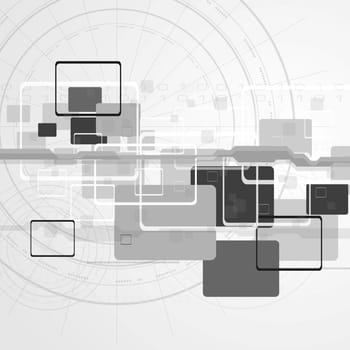 Abstract hi-tech vector grey background