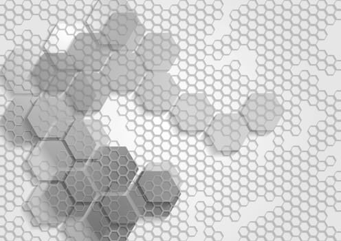 Abstract grey tech vector background