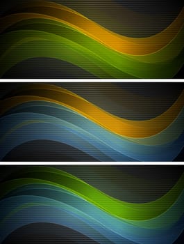 Abstract wavy banners. Vector illustration eps 10