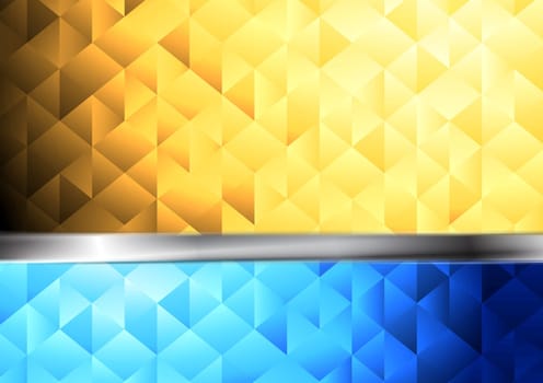 Abstract tech vector background with metallic stripe