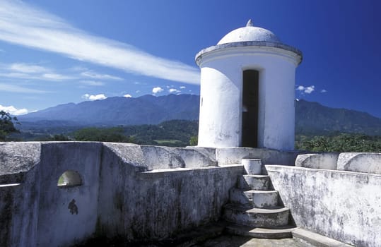 the castle at the Village of Gracias in Honduras in Central America