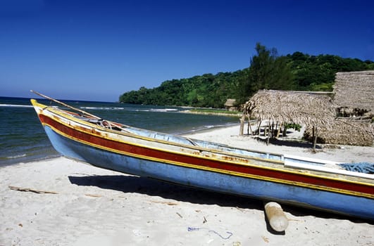 the Beach of Tela near San Pedro Sula on the caribian sea in Honduras in Central America