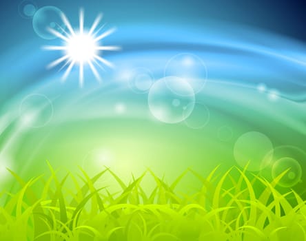 Abstract shiny spring vector design