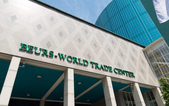 Exterior of the Beurs - WTC, a vibrant business center in the center of Rotterdam, where companies like to settle and a variety of conferences and events taking place.