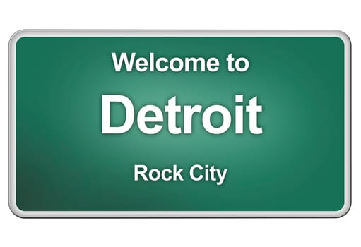 Green village sign with friendly Greetings