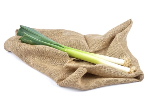Leek on Jute