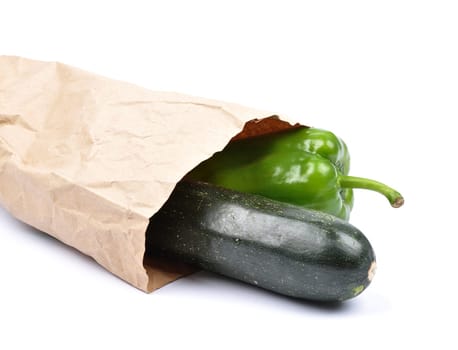 Vegetables in paper bags