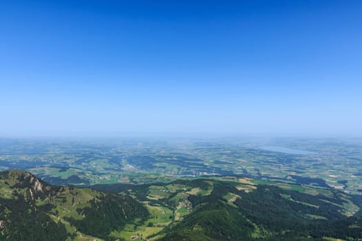 Lucerne view from mountain Pilatus, Switzerland with copyspace