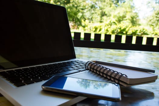 So relaxing working with the laptop in the nature.