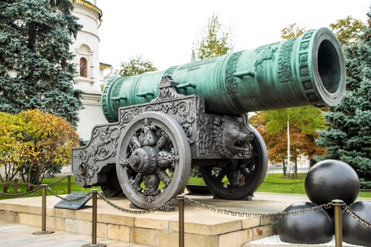 Tsar Cannon in Moscow, inside the Kremlin.