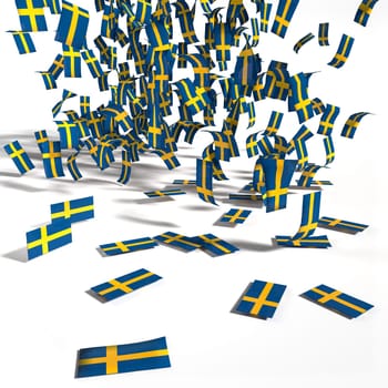 Lots of notes and flags from Sweden