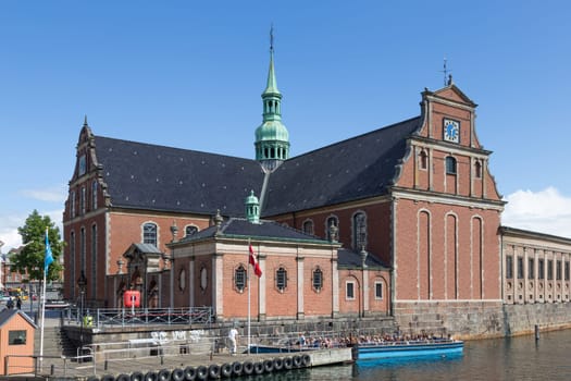 Holmen's church on the banks of a canal in the port of Copenhagen