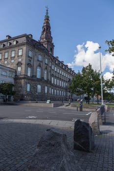 Front of Christians Borg Castle in Kopehagen's centre