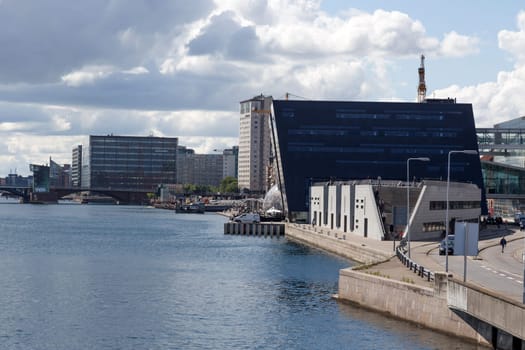 Danish Royal Library on the Canal to Copenhagen Harbour
