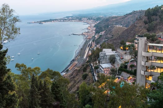 Coastal landscape ionian sea eastern Sicily