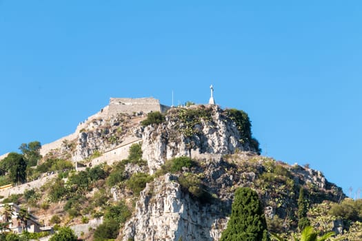View of Castelmola very beautiful town in Sicily