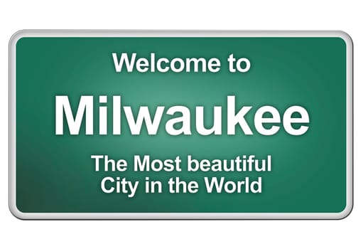 Green village sign with friendly Greetings