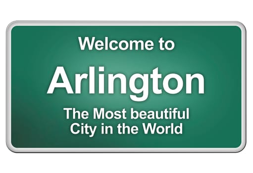 Green village sign with friendly Greetings