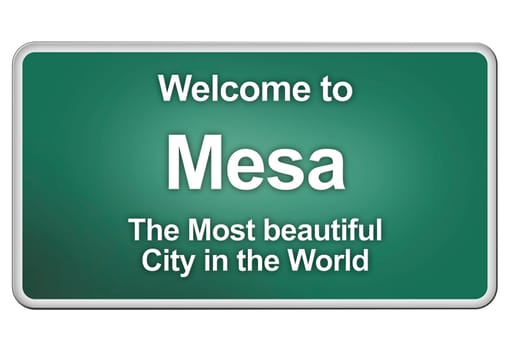 Green village sign with friendly Greetings