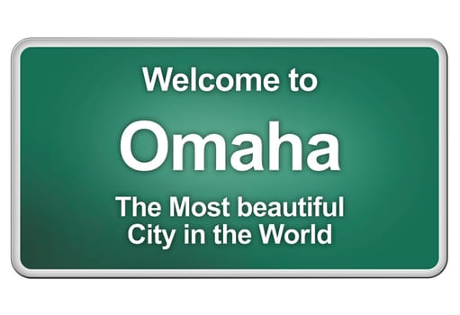 Green village sign with friendly Greetings