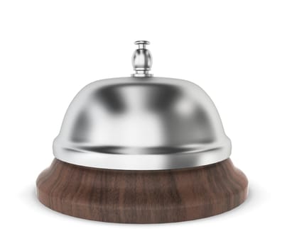 Reception bell. 3d illustration on white background