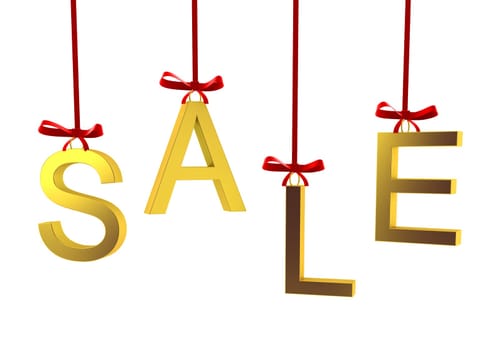 sale - 3d render on white