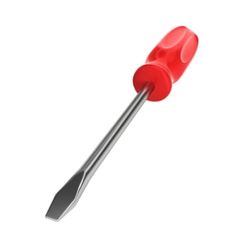 Screwdriver. 3d illustration on white background