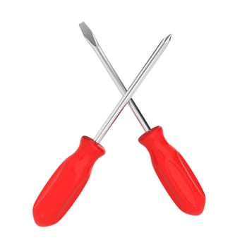 Screwdriver. 3d illustration on white background