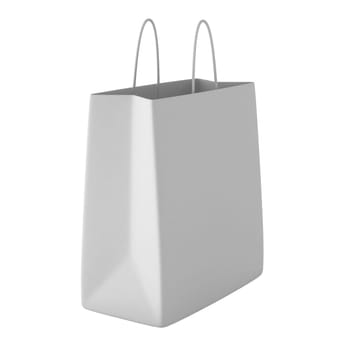 3d render of white shopping bag