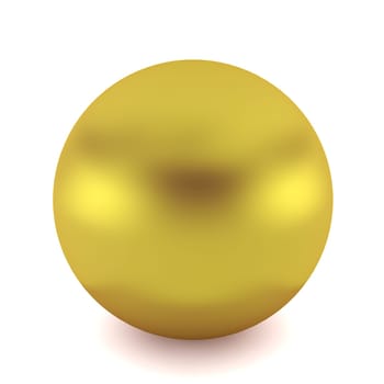 golden ball - 3d render on white