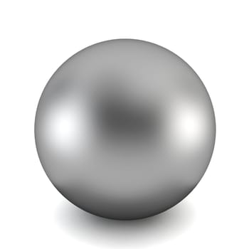 chrome ball - 3d render on white