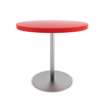 Round table. 3d illustration on white background