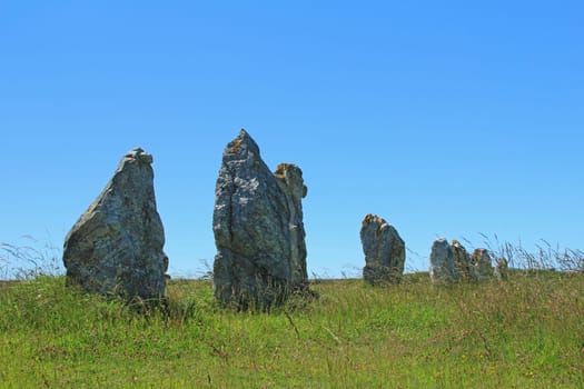 Alignements de Lagatjar,a stone age in the Finistére département,Brittany,France
