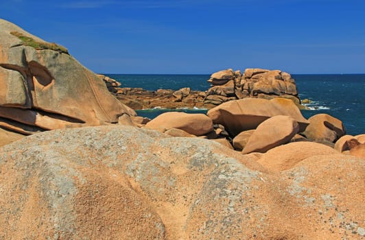 Cote de Granit Rose,Brittany,English Channel,France