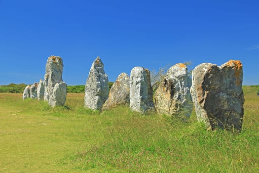 Alignements de Lagatjar,a stone age in the Finistére département,Brittany,France