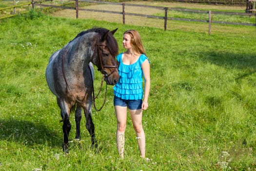 young girl and her horse