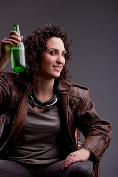 this girl is down to earth and loves to have fun and drink some beer after or before a good motorcycle ride