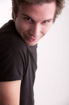 this self confident guy looks you straight in your eyes