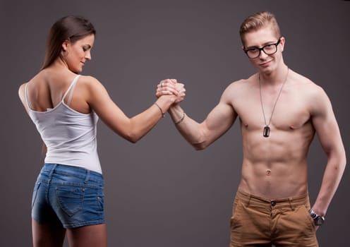 symbolic conflict of men VS women in the eternal conflict of women against men