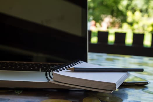 So relaxing working with the laptop in the nature.