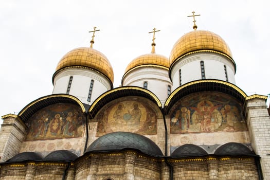 The Assumption Cathedral inside the Kremlin, in Moscow, Russia.