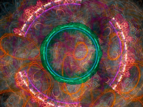 A digitally generated background fractal..
