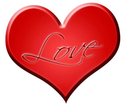 Illustration of a red seal with the inscription "LOVE"""
